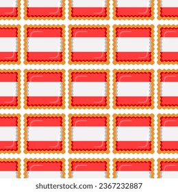 Galleta de patrón con el país de la bandera Letonia en una galleta sabrosa, galleta patrón consisten en el país de la bandera Letonia en galleta natural, galleta fresca de galleta con el país de la bandera Letonia patrón creativo comida dulce