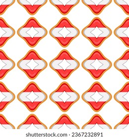 Pattern cookie with flag country Latvia in tasty biscuit, pattern cookie consist of flag country Latvia on natural biscuit, fresh biscuit cookie with flag country Latvia creative pattern sweet food