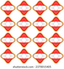 Pattern cookie with flag country Latvia in tasty biscuit, pattern cookie consist of flag country Latvia on natural biscuit, fresh biscuit cookie with flag country Latvia creative pattern sweet food