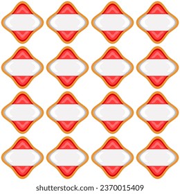 Pattern cookie with flag country Latvia in tasty biscuit, pattern cookie consist of flag country Latvia on natural biscuit, fresh biscuit cookie with flag country Latvia creative pattern sweet food