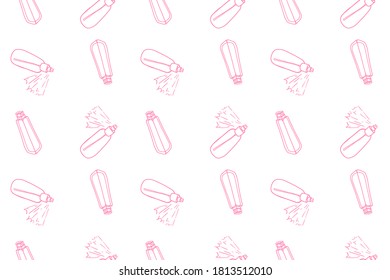 Pattern with cosmetic plastic bottle for cream, liquids, sprays.
