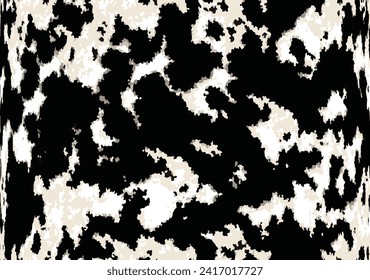 pattern cow leather natural print animal skin spots on a white background. Mammals Fur texture. Design elements leather. Camouflage predator. Vector illustration