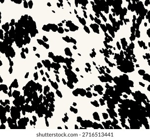 pele de animal de impressão natural de couro de vaca padrão. Padrão de pele sem emenda de pele de vaca realista	