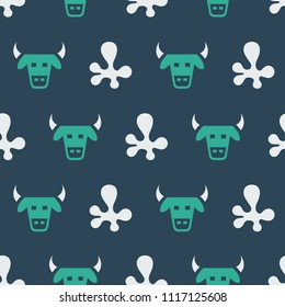 Pattern with cow and milk