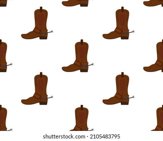 Pattern of cowboy boots. Vector drawing for transfer to fabric or other material.