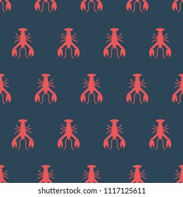 Pattern with crayfish