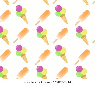 pattern  cream of different flavors