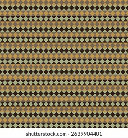 Pattern created by gold, sage green, taupe and brown diamonds