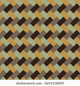 Pattern created by gold, sage green, taupe and diagonal rectangles