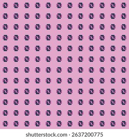 Pattern created with dark inky blue and purple interlocking rectangles on a pink background
