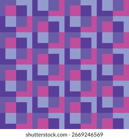 Pattern created from lilac, lavender, purple and pink squares 