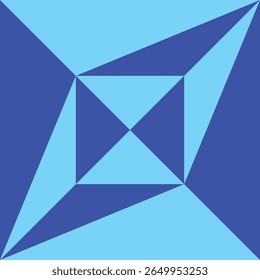 Pattern created from shades of neon blue triangles