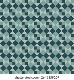 Pattern created from teal green squares on a pale green background