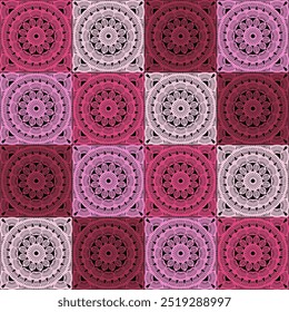 Padrão com quadrado de vovó de crochê com flores papel de parede artesanal arte decorativa design imprimir