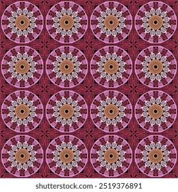 Muster mit Häkeln Granny Quadrat mit Blumen Tapete handgemachte dekorative Kunst Design Print