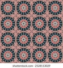 Pattern with crochet granny square with flowers wallpaper handmade decorative art design print	