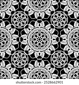 Padrão com quadrado de vovó de crochê com flores papel de parede artesanal arte decorativa design imprimir	