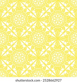 Pattern with crochet granny square with flowers wallpaper handmade decorative art design print	