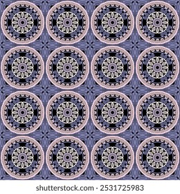 Pattern with crochet granny square with flowers wallpaper handmade decorative art design print	