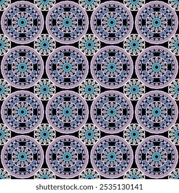 Pattern with crochet granny square with flowers wallpaper handmade decorative art design print	