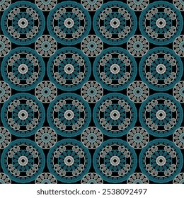 Pattern with crochet granny square with flowers wallpaper handmade decorative art design print	