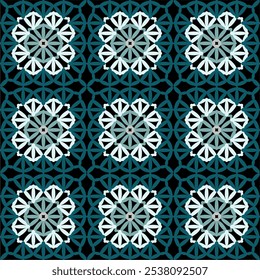 Muster mit Häkeln Granny Quadrat mit Blumen Tapete handgemachte dekorative Kunst Design Print	