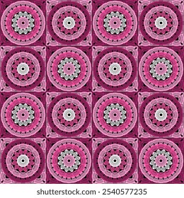 Pattern with crochet granny square with flowers wallpaper handmade decorative art design print	