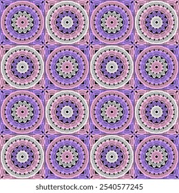 Pattern with crochet granny square with flowers wallpaper handmade decorative art design print	