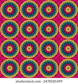 Pattern with crochet granny square wallpaper handmade decorative art design print 