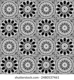 Pattern with crochet granny square wallpaper handmade decorative art design print 