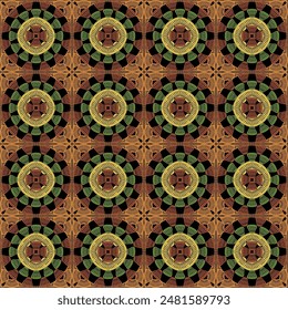 Pattern with crochet granny square wallpaper handmade decorative art design print 