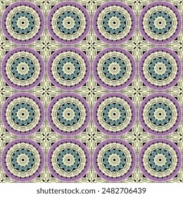 Pattern with crochet granny square wallpaper handmade decorative art design print 