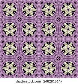 Pattern with crochet granny square wallpaper handmade decorative art design print 