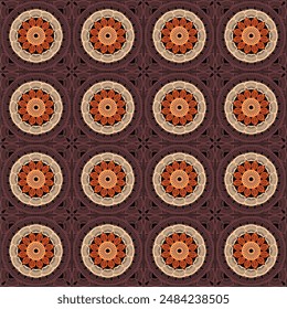 Pattern with crochet granny square wallpaper handmade decorative art design print 