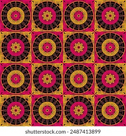 Muster mit Häkelgranny quadratischen Bildschirmhintergrund handgemachte dekorative Kunst Design-Druck 