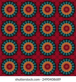 Pattern with crochet granny square wallpaper handmade decorative art design print 