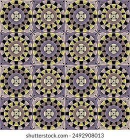 Muster mit Häkelgranny quadratischen Bildschirmhintergrund handgemachte dekorative Kunst Design-Druck 
