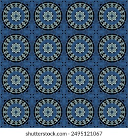 Pattern with crochet granny square wallpaper handmade decorative art design print 