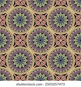 Muster mit Häkeln Granny Quadrat Tapete handgefertigte dekorative Kunst Design Print 