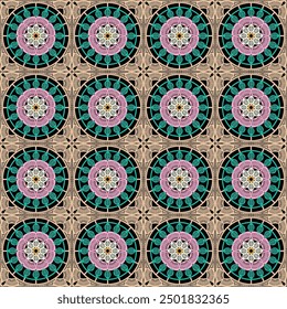 Pattern with crochet granny square wallpaper handmade decorative art design print 