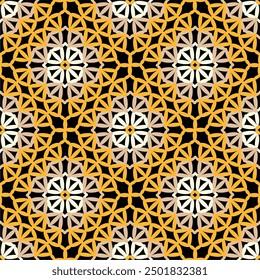 Pattern with crochet granny square wallpaper handmade decorative art design print 