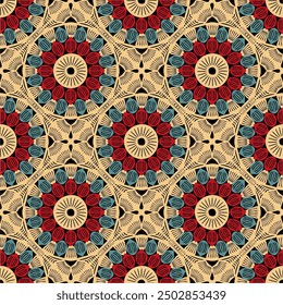 Pattern with crochet granny square wallpaper handmade decorative art design print 