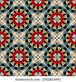 Pattern with crochet granny square wallpaper handmade decorative art design print 