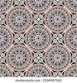 Pattern with crochet granny square wallpaper handmade decorative art design print 
