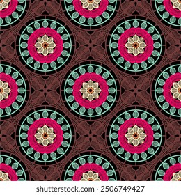 Pattern with crochet granny square wallpaper handmade decorative art design print 