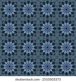 Pattern with crochet granny square wallpaper handmade decorative art design print 