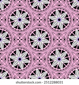 Muster mit Häkeln Granny Quadrat Tapete handgefertigte dekorative Kunst Design Print 