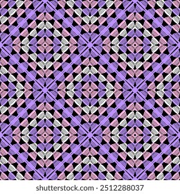 Pattern with crochet granny square wallpaper handmade decorative art design print 