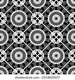 Pattern with crochet granny square wallpaper handmade decorative art design print 