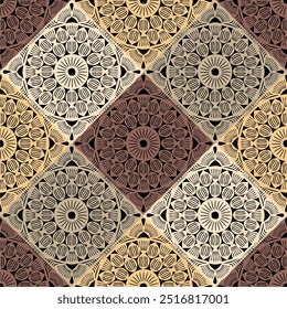 Padrão com crochê vovó quadrado papel de parede artesanal arte decorativa impressão 
